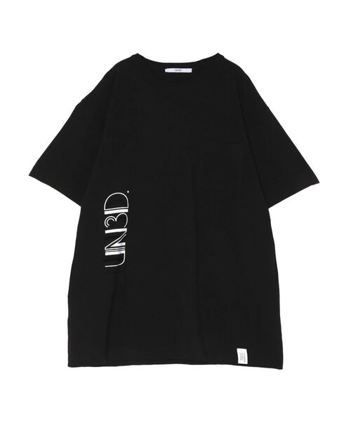 UN3D.(アンスリード)の「UN3D. LOGO POCKET T-SH / アンスリードロゴポケットTシャツ(Tシャツ/カットソー・レディース・ホワイト/ブラック・FREE)」の2枚目の写真
