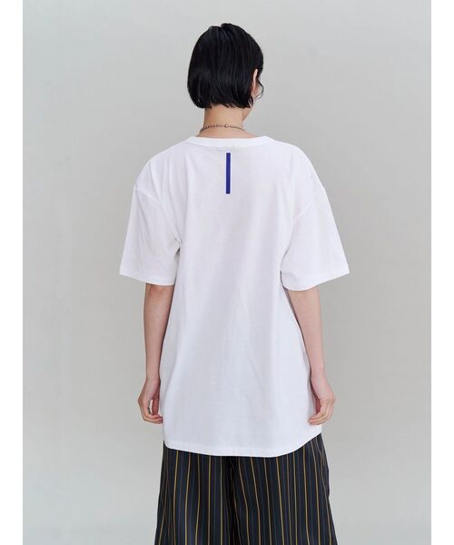 UN3D.(アンスリード)の「UN3D. LOGO POCKET T-SH / アンスリードロゴポケットTシャツ(Tシャツ/カットソー・レディース・ホワイト/ブラック・FREE)」の4枚目の写真