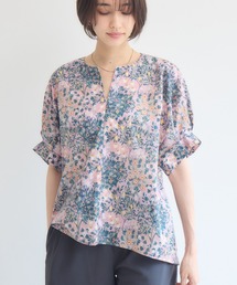 【日本製】 LIBERTY FABRICS タックスリーブブラウス