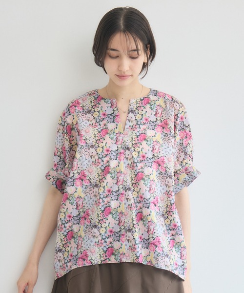 KATHARINE ROSS(キャサリンロス)の「【日本製】 LIBERTY FABRICS タックスリーブブラウス(シャツ/ブラウス・レディース・グリーン/オフホワイト/ピンク/ブルー/パープル/フューシャピンク・FREE)」の6枚目の写真