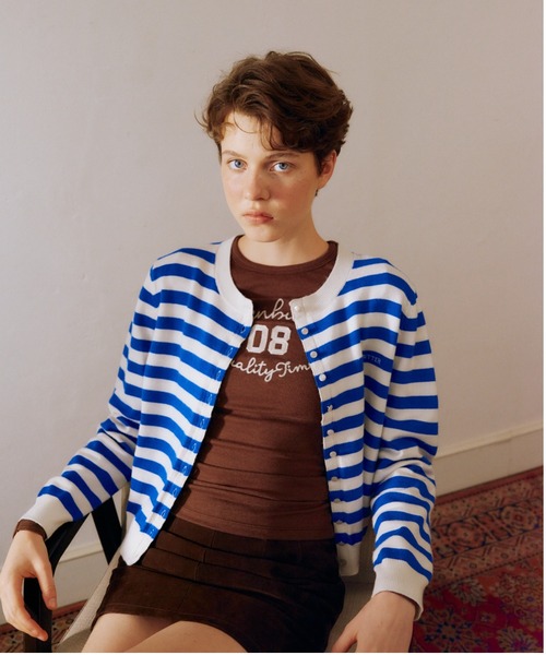 GREEN BUTTER(グリーンバター)の「MARINER PATCH CARDIGAN(カーディガン/ボレロ・レディース・ブラック/コバルトブルー・FREE)」の1枚目の写真