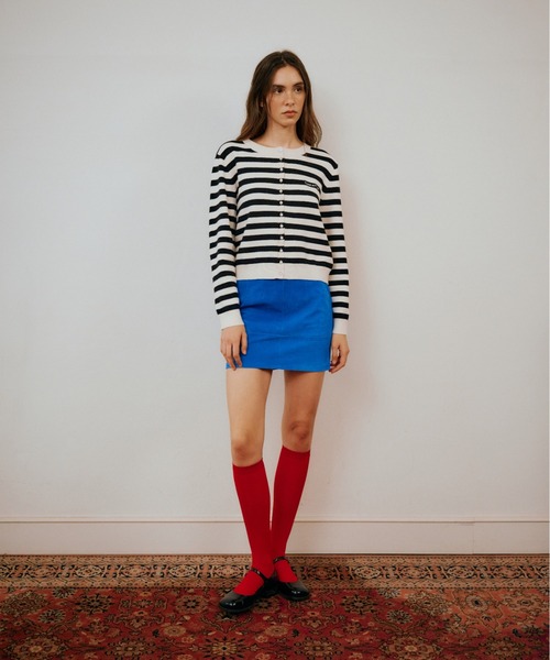 GREEN BUTTER(グリーンバター)の「MARINER PATCH CARDIGAN(カーディガン/ボレロ・レディース・ブラック/コバルトブルー・FREE)」の4枚目の写真