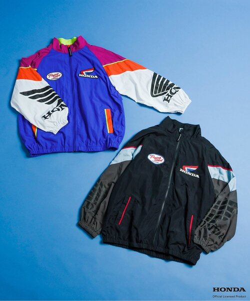 BREEZE(ブリーズ)の「【リンク】Honda 大人シャカシャカレーシングジャケット(ナイロンジャケット・メンズ・ブラック/レインボー・LARGE/MEDIUM)」の15枚目の写真