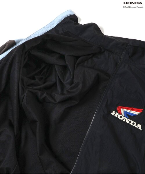 BREEZE(ブリーズ)の「【リンク】Honda 大人シャカシャカレーシングジャケット(ナイロンジャケット・メンズ・ブラック/レインボー・LARGE/MEDIUM)」の7枚目の写真