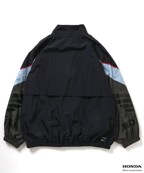 BREEZE(ブリーズ)の「【リンク】Honda 大人シャカシャカレーシングジャケット(ナイロンジャケット・メンズ・ブラック/レインボー・LARGE/MEDIUM)」の4枚目の写真
