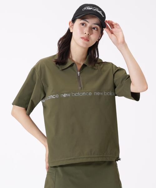 New Balance Golf(ニューバランスゴルフ)の「【new balance golf】撥水 ハーフジップ シャツアウター (WOMENS)(その他アウター・レディース・カーキオリーブ/ブラック・MEDIUM/LARGE/SMALL)」の2枚目の写真