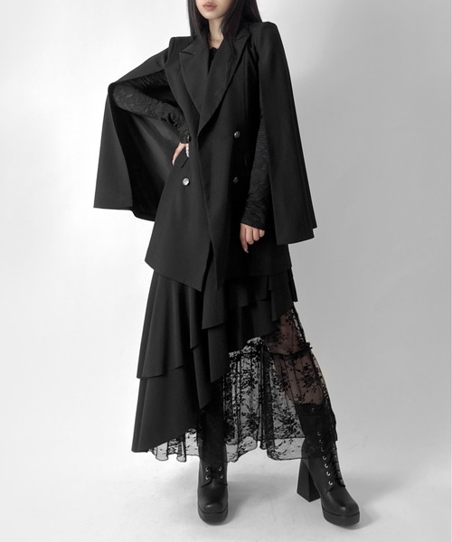 LVEU.(ラブユ.)の「【LVEU.】レースオフショルダートップス / トップス カットソー ストレッチ 長袖 オフショル オフショルダー レース 花柄 総レース 透け感 きれいめ カップ付き レイヤード ホワイト ブラック(Tシャツ/カットソー・レディース・ブラック/ホワイト・FREE)」の20枚目の写真