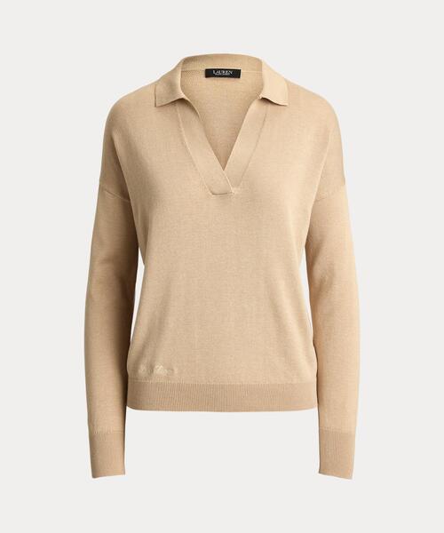 LAUREN RALPH LAUREN（ローレン ラルフ ローレン）の「コットンモダール ポロ セーター（ニット/セーター・レディース・ブラウン系5・XS/M/S）」の9枚目の写真