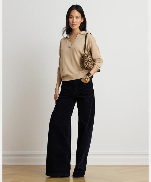 LAUREN RALPH LAUREN（ローレン ラルフ ローレン）の「コットンモダール ポロ セーター（ニット/セーター・レディース・ブラウン系5・XS/M/S）」の8枚目の写真