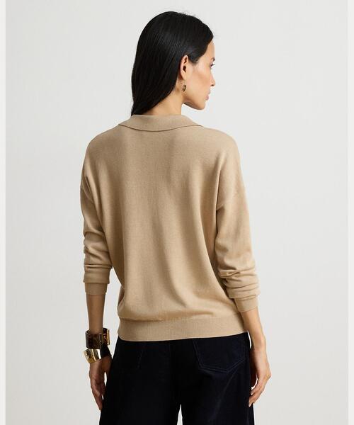 LAUREN RALPH LAUREN（ローレン ラルフ ローレン）の「コットンモダール ポロ セーター（ニット/セーター・レディース・ブラウン系5・XS/M/S）」の7枚目の写真