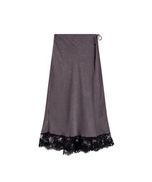 MSGM | レースヘム クリンクルサテンラップスカート(スカート)