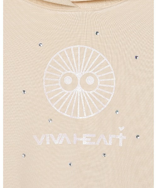 VIVA HEART(ビバハート)の「【VIVA HEART/GOLF】 キラキラハートアイ フーディー(パーカー・レディース・グレー/ベージュ/ピンク・38/42/40)」の6枚目の写真