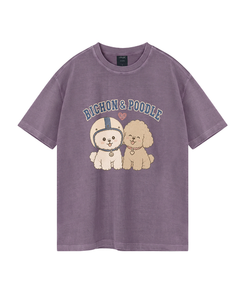 WILDROCK（ワイルドロック）の「[ワイルドシュン] ハイバビション＆プードルピグメントオーバーサイズ半袖Tシャツ（Tシャツ/カットソー・レディース・ピンク/カーキ/チャコール/ライトパープル/ライトグレー/ブルー/ホワイト/ブラック・FREE/LARGE/SMALL/MEDIUM/X-SMALL）」の8枚目の写真