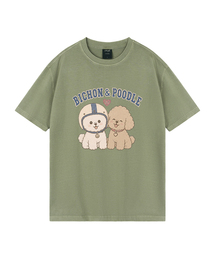 [ワイルドシュン] ハイバビション＆プードルピグメントオーバーサイズ半袖Tシャツ