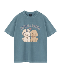 [ワイルドシュン] ハイバビション＆プードルピグメントオーバーサイズ半袖Tシャツ