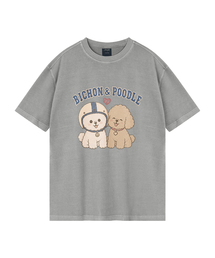 [ワイルドシュン] ハイバビション＆プードルピグメントオーバーサイズ半袖Tシャツ