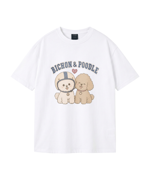WILDROCK（ワイルドロック）の「[ワイルドシュン] ハイバビション＆プードルピグメントオーバーサイズ半袖Tシャツ（Tシャツ/カットソー・レディース・ピンク/カーキ/チャコール/ライトパープル/ライトグレー/ブルー/ホワイト/ブラック・FREE/LARGE/SMALL/MEDIUM/X-SMALL）」の14枚目の写真