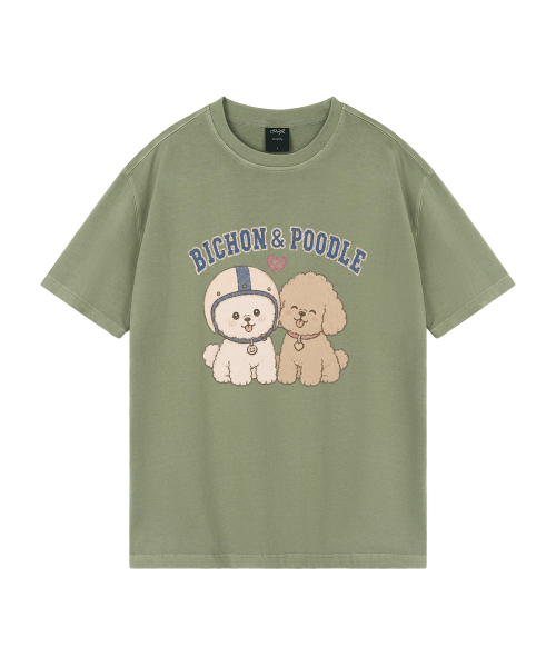 WILDROCK（ワイルドロック）の「[ワイルドシュン] ハイバビション＆プードルピグメントオーバーサイズ半袖Tシャツ（Tシャツ/カットソー・レディース・ピンク/カーキ/チャコール/ライトパープル/ライトグレー/ブルー/ホワイト/ブラック・FREE/LARGE/SMALL/MEDIUM/X-SMALL）」の11枚目の写真