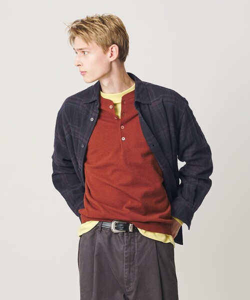 BEAUTY&YOUTH UNITED ARROWS（ビューティーアンドユースユナイテッドアローズ）の「ウーブン ネル チェック シャツ（シャツ/ブラウス・メンズ・ダークグレー/ナチュラル/ロイヤルブルー・M/S/L/XL）」の2枚目の写真