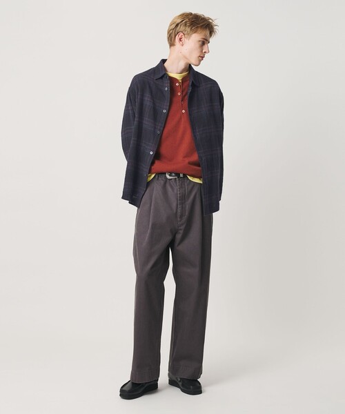 BEAUTY&YOUTH UNITED ARROWS（ビューティーアンドユースユナイテッドアローズ）の「ウーブン ネル チェック シャツ（シャツ/ブラウス・メンズ・ダークグレー/ナチュラル/ロイヤルブルー・M/S/L/XL）」の6枚目の写真