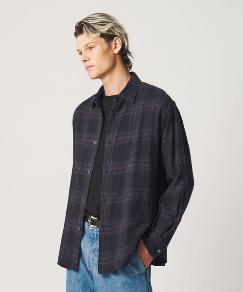BEAUTY&YOUTH UNITED ARROWS（ビューティーアンドユースユナイテッドアローズ）の「ウーブン ネル チェック シャツ（シャツ/ブラウス・メンズ・ダークグレー/ナチュラル/ロイヤルブルー・M/S/L/XL）」の8枚目の写真