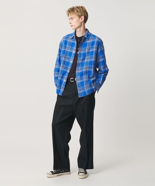 BEAUTY&YOUTH UNITED ARROWS（ビューティーアンドユースユナイテッドアローズ）の「ウーブン ネル チェック シャツ（シャツ/ブラウス・メンズ・ダークグレー/ナチュラル/ロイヤルブルー・M/S/L/XL）」の17枚目の写真