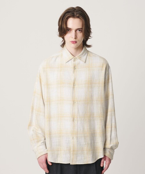BEAUTY&YOUTH UNITED ARROWS（ビューティーアンドユースユナイテッドアローズ）の「ウーブン ネル チェック シャツ（シャツ/ブラウス・メンズ・ダークグレー/ナチュラル/ロイヤルブルー・M/S/L/XL）」の18枚目の写真