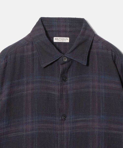 BEAUTY&YOUTH UNITED ARROWS（ビューティーアンドユースユナイテッドアローズ）の「ウーブン ネル チェック シャツ（シャツ/ブラウス・メンズ・ダークグレー/ナチュラル/ロイヤルブルー・M/S/L/XL）」の13枚目の写真