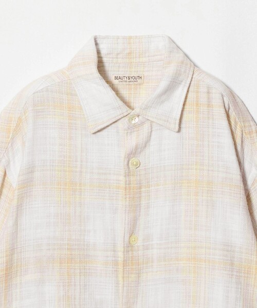 BEAUTY&YOUTH UNITED ARROWS（ビューティーアンドユースユナイテッドアローズ）の「ウーブン ネル チェック シャツ（シャツ/ブラウス・メンズ・ダークグレー/ナチュラル/ロイヤルブルー・M/S/L/XL）」の10枚目の写真