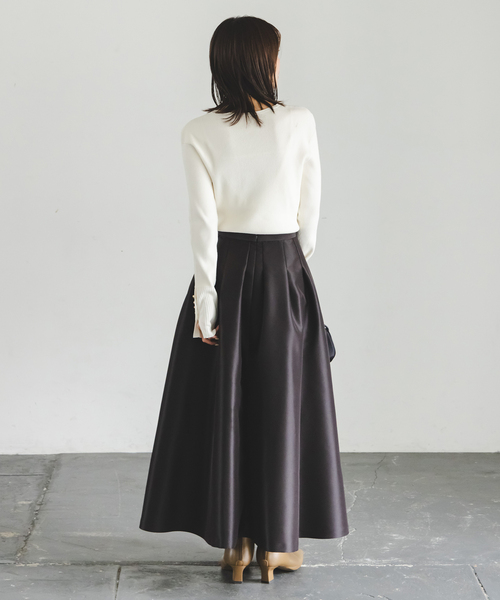 Noble(ノーブル)の「《WEB&日本橋店限定・追加》ボタンディテールタイトリブニット(ニット/セーター・レディース・ブラック/マルチ/ホワイト系その他・FREE)」の19枚目の写真