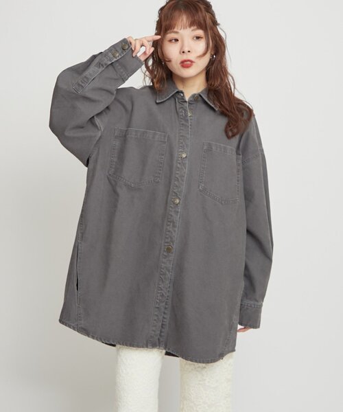 WILLOW（ウィロー）の「【willow】ダックオーバージャケット（ブルゾン・レディース・チャコールグレー/ベージュ・ONE SIZE）」の8枚目の写真