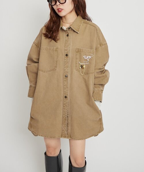 WILLOW（ウィロー）の「【willow】ダックオーバージャケット（ブルゾン・レディース・チャコールグレー/ベージュ・ONE SIZE）」の12枚目の写真