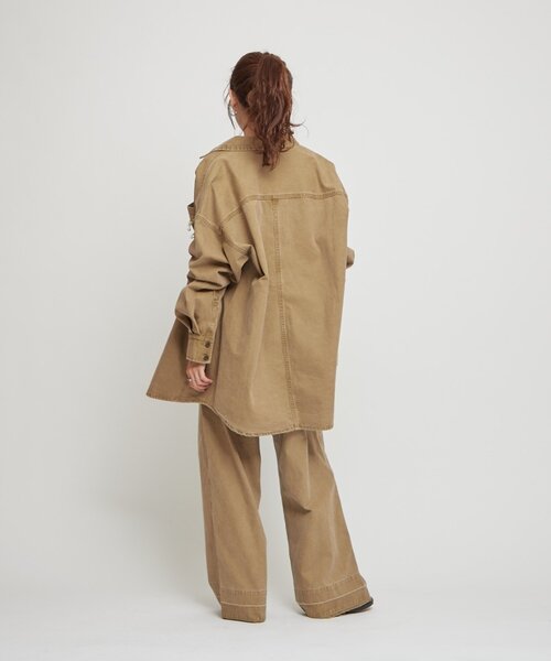 WILLOW（ウィロー）の「【willow】ダックオーバージャケット（ブルゾン・レディース・チャコールグレー/ベージュ・ONE SIZE）」の17枚目の写真