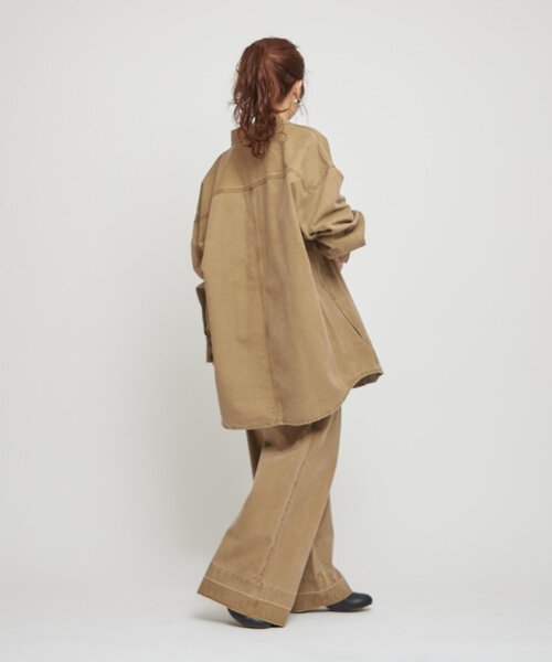 WILLOW（ウィロー）の「【willow】ダックオーバージャケット（ブルゾン・レディース・チャコールグレー/ベージュ・ONE SIZE）」の18枚目の写真