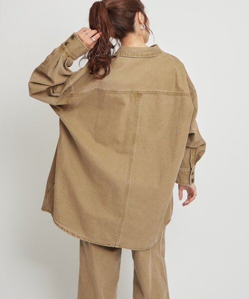 WILLOW（ウィロー）の「【willow】ダックオーバージャケット（ブルゾン・レディース・チャコールグレー/ベージュ・ONE SIZE）」の22枚目の写真