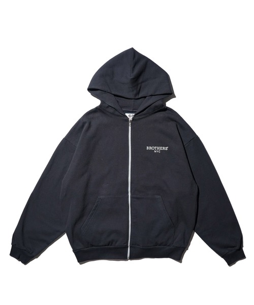68&brothers(シックスティエイトアンドブラザーズ)の「68&BROTHERS / HE LOGO ZIP UP HOODIE(パーカー・メンズ・ネイビー/ブラック/ライトグレー・MEDIUM/LARGE/X-LARGE)」の3枚目の写真