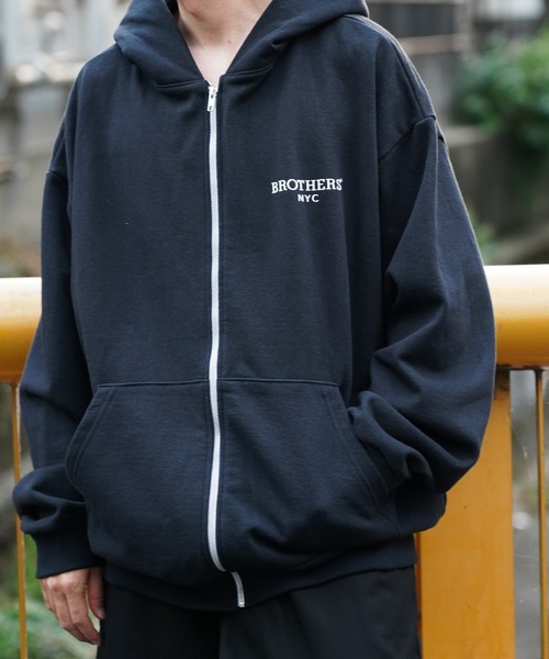 68&brothers(シックスティエイトアンドブラザーズ)の「68&BROTHERS / HE LOGO ZIP UP HOODIE(パーカー・メンズ・ネイビー/ブラック/ライトグレー・MEDIUM/LARGE/X-LARGE)」の14枚目の写真