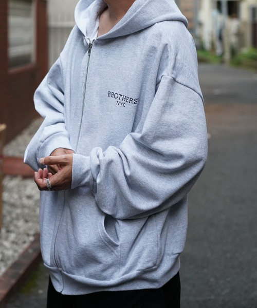 68&brothers(シックスティエイトアンドブラザーズ)の「68&BROTHERS / HE LOGO ZIP UP HOODIE(パーカー・メンズ・ネイビー/ブラック/ライトグレー・MEDIUM/LARGE/X-LARGE)」の11枚目の写真