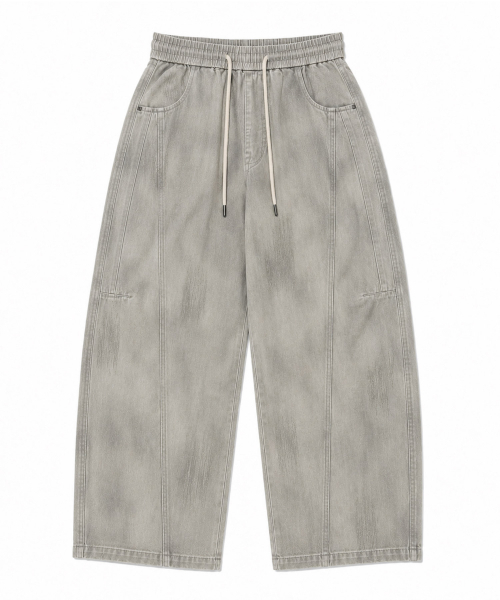 GRAYBLVD(グレイブラバット)の「ラバン ウォッシュドカーブドパンツ (グレー)(その他パンツ・メンズ・その他・MEDIUM/LARGE/X-LARGE)」の3枚目の写真