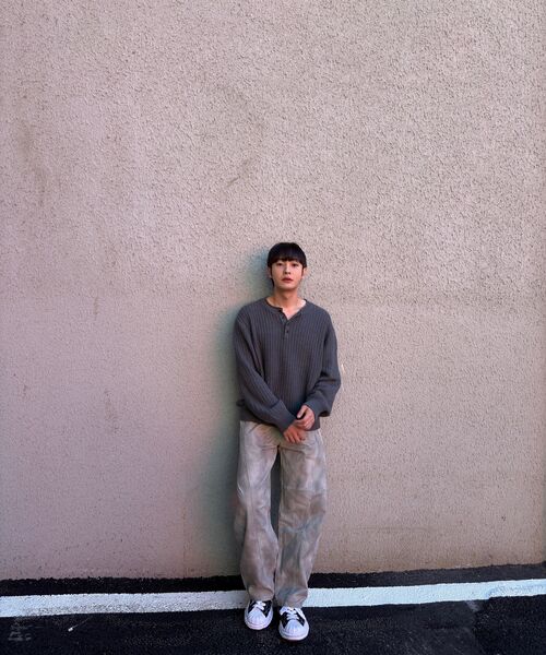 GRAYBLVD(グレイブラバット)の「ラバン ウォッシュドカーブドパンツ (グレー)(その他パンツ・メンズ・その他・MEDIUM/LARGE/X-LARGE)」の6枚目の写真