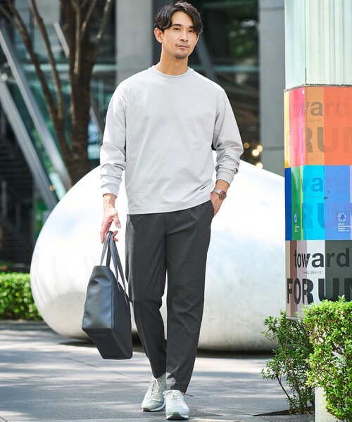 green label relaxing(グリーンレーベルリラクシング)の「【WEB限定】JUST fit ウールライク 1プリーツ イージーパンツ -ストレッチ-(その他パンツ・メンズ・ダークグレー/ブラック/ネイビー/ダークブラウン/オリーブ・M/L/S/XS/XXL/XL)」の9枚目の写真