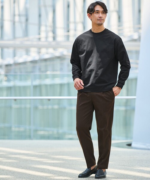 green label relaxing(グリーンレーベルリラクシング)の「【WEB限定】JUST fit ウールライク 1プリーツ イージーパンツ -ストレッチ-(その他パンツ・メンズ・ダークグレー/ブラック/ネイビー/ダークブラウン/オリーブ・M/L/S/XS/XXL/XL)」の13枚目の写真