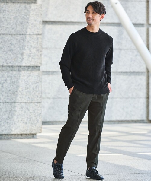 green label relaxing(グリーンレーベルリラクシング)の「【WEB限定】JUST fit ウールライク 1プリーツ イージーパンツ -ストレッチ-(その他パンツ・メンズ・ダークグレー/ブラック/ネイビー/ダークブラウン/オリーブ・M/L/S/XS/XXL/XL)」の14枚目の写真