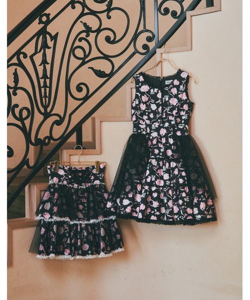 mellfy memory(メルフィーメモリー)の「Rose perfume tulle veil skirt(スカート・レディース・ピンク/ブラック・M/S)」の15枚目の写真