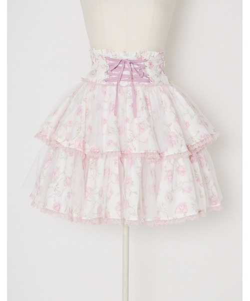 mellfy memory(メルフィーメモリー)の「Rose perfume tulle veil skirt(スカート・レディース・ピンク/ブラック・M/S)」の16枚目の写真