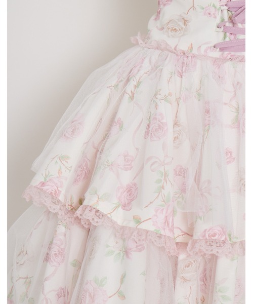 mellfy memory(メルフィーメモリー)の「Rose perfume tulle veil skirt(スカート・レディース・ピンク/ブラック・M/S)」の20枚目の写真