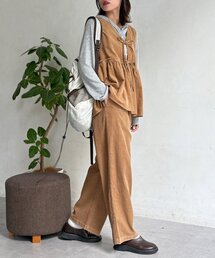 コーデュロイビスチェセットアップ