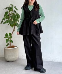 コーデュロイビスチェセットアップ