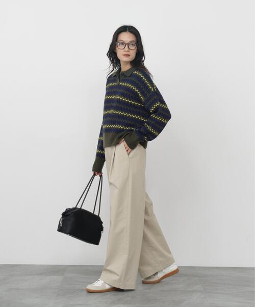 human woman(ヒューマンウーマン)の「◆高密度チノクロスパンツ(その他パンツ・レディース・カーキ/ベージュ・MEDIUM/SMALL)」の6枚目の写真