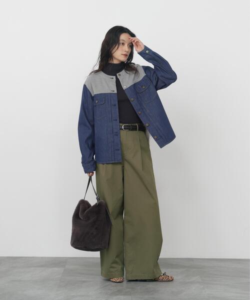 human woman(ヒューマンウーマン)の「◆高密度チノクロスパンツ(その他パンツ・レディース・カーキ/ベージュ・MEDIUM/SMALL)」の19枚目の写真